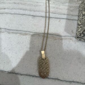 Kendra Scott Gold Textured Pendant Necklace